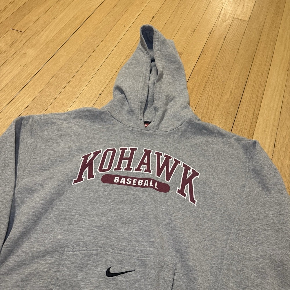 Vintage Nike Center Swoosh Kohawk Baseball‎ Sweater Mens XL Hoodie Y2K 2000s